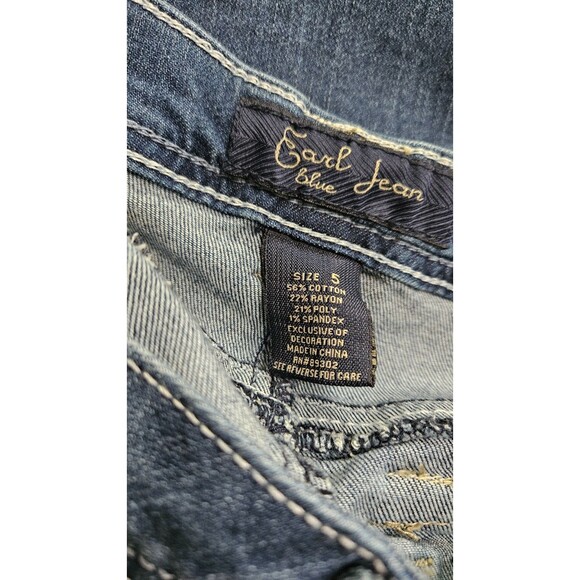 Earl Jeans Blue Five Pockets Denim Relaxed Fit Pullover Men's Shorts Size 5 - Picture 7 of 9